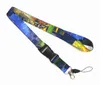 2021 10 Colors Cartoon Sunflower Strap for Keys Mobile Phone Lanyard ID Badge Holder Rope Oil Painting Pattern Keychain