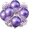 Balloon Market Palloncino di coriandoli da 12 pollici 10 pezzi/set Palloncini decorativi in lattice di colore metallizzato Decorazioni per feste di compleanno di nozze