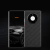 Pure Carbon Fiber Ultra-Thin Mobiltelefon Väskor Skal för Huawei Mate Rs 40 Pro Plus Shocksäker Anti-Drop Full Cover