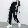 Kış Kürk Streetwear Gevşek Kadın Kargo Pantolon Düz İlkbahar Sonbahar Harajuku BF Günlük Spor 210531