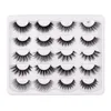 Faux Cils Naturels 3D 10 Paires Faux Cils De Vison Réutilisables 100% Faits À La Main Dramatique Long Épais Doux Vaporeux Moelleux Volume Cils 11 Styles Outils De Maquillage Des Yeux