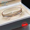 S925 Sterling Sier Zero Bangle Bracelet Brand Luxury Black Ceramic Naked Bangle Original Jewelry Ornaments with