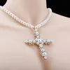 Naszyjniki wiszące Xiaosang 2022 Modna perłowa krzyżowa szyjka na szyi łańcuch koralików dla kobiet biżuteria