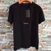メンズレタープリントTシャツブラックファッションデザイナー夏の高品質トップ半袖サイズS-XXL