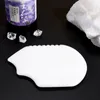 Scraping Facial Massage Tools, Crystal White Jade Guasha Stone Board for SPA Acupuncture Therapy Trigger Point Treatment