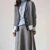 Colorfaith Winter Lente Dames Truien Plaid Modieuze Koreaanse stijl Geruit breien Oversize Vesten SWC291 211103