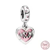 2022 Novo 925 Sterling Silver Coração Mum Dangle Dream Catcher Charm Fit Pandora Pulseira DIY Jóias Para As Mulheres