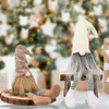 Decorazioni di gnomi di Natale Tomte svedese fatto a mano con le gambe lunghe Figurina scandinava Peluche Elfo Bambola XBJK2108