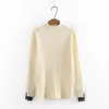 Plus Size T-Shirt 2XL-4XL Women's High Collar Knitted Autumn Winter Sweaters Long Sleeved Casual Slim Pullovers