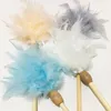 Cat Toys 1pcs Feather Wand Kitten Teaser med Bell Interactive Stick Toy Cats Chaser