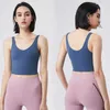 Abbigliamento da palestra Intimo da donna Yoga Reggiseno sportivo U Back Bodybuilding All Match Casual Push Up Align Tank Crop Top Running Fitness Workout Vest