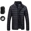 Hiver ultra-léger veste décontractée hommes printemps automne Portable blanc duvet de canard veste imperméable Parkas manteau Outwear grande taille 6XL X0621