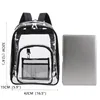 Backpack Clear School Pvc See attraverso Bookbag Transparent Casual Spalla Daypacks di grande capacità di grande capacità per uomini donne1429888