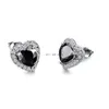 Cubic Zircon Heart Stud örhängen älskar rödgrön lila kristallörringar för kvinnor mode smycken will och sandy