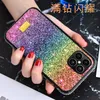 Luksusowy Shining Diamond Gradient Color Przypadki dla iPhone 12 Pro Max 11 Promax 7 6 6S 8 Plus X XSMAX XR TPU Glitter Bling Telefon Pokrywa Coque