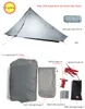 장비 Lanshan 2 Pro / 1 Pro Person Camping Tent Non Pole Man Ultralight Tarp 야외 텐트 및 피난처