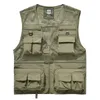 Gilets pour hommes gilet tactique militaire extérieur multi-poches veste zipper sans manches voyages masculins de pêche masculine Men254o