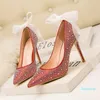 Dress Shoes Rhinestone Women Pumps Sexy Stiletto High Heels Pointed Toe Party