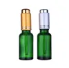 30ml green Glass Dropper Bottles 1OZ Pump Lotion Bottle Essential Oil Perfume Glass-Bottle SN5970