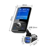 Adaptateur Bluetooth de voiture Entrée auxiliaire Kit mains libres Transmetteur FM QC 3.0 Chargeur rapide Récepteur audio Lecteur MP3 Prise en charge Carte TF Disque U