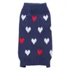 Dog Apparel Clothes Love Heart Pet Winter Woolen Sweater Knitwear Puppy Clothing Warm Soft High Collar Coat