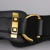 Fashion Wide Genuine Leather Belt Corset Belt Women Big Gold Color Pin Buckle Waistband Female Waist Belt Dress Decorative Q0625