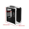 Black Desktop Computer Case Double USB 3.0 / 2.0 Interface Transparant Zijpaneel ATX Host Game PC Tower