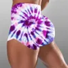 Women039s cintura alta yoga shorts tie dye fitness hip mini motociclista verão tiktok esportes leggings curtos amarrados cor senhoras g2132269