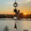 Nyckelringar bur sun catcher kristall regnbåge maker fönster hem boho rum vägg bil dekoration gardin ljuskrona prismor witchy suncatcher