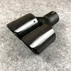 1 stycke y modell matte svart akrapovic avgasrör rostfritt stål auto delar bil tailpipe kolfiber dubbla ljuddämpare tips