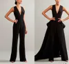 traje pantalón mujer negro para la noche