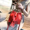 Evening Bags Women Bucket Bag Handbag Tassel Drawstring Small Messenger PU Leather Crossbody Sale-WT