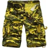 Camouflage Camo Cargo Shorts Hommes Été Mens Casual Mâle Travail Lâche Homme Militaire Pantalon Court Plus Taille 210713