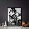 絵画面白い猿のビジネスキャンバス絵画スパイパーポスターと印刷ブラックホワイトアートピクチャーウォッシュルームトイレ装飾276h