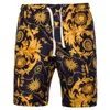 Men's Shorts 2021 Hawaiian Shirt Set Summer Wear Men Large Size Fashion Print Floral British Style Beach Pants