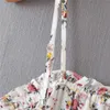 Sexy Spaghetti Strap Floral Gráfico Colheita Tops Moda Impressão Backless Ruched Camis Chic Verão Bonito Tanque 210430