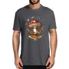 Unisex moda psicodélica meditación Magic Mushroom Yoga divertido hombres 100% manga corta camiseta mujer suave camiseta