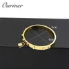 Boho Jewelry Natural Stone Round Colorful Austrian Crystal Bangle & Bracelet for Women Love Screw Bangle Indian Jewelry K0085 Q0717