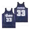 Central Arkansas Bears College Basketball Scottie Pippen Jersey 33 Men Moive University Breattable Team Color Navy Blue Purple Pure Cotton for Sport Fans