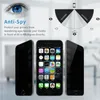 Protecteur d'écran de téléphone en verre trempé de confidentialité anti-espion pour iPhone 13 12 mini 11 Pro XR XS max 6 7 8 Plus Vente en gros de film anti-peep