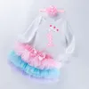 Girl's Dresses Baby Girl First Birthday Outfit 1 Year Little Dress Clothing Child Summer Clothes Infant Christening Xmas Suits