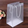 2021 Wrap opaco 8 dimensioni sacchetti regalo in plastica PVC satinato con manici borsa trasparente impermeabile borsa trasparente bomboniere logo personalizzato