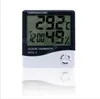 Digital LCD-temperatur Hygrometer Klockfuktighetsmätare Termometer med klockkalenderalarm HTC-1 100 bitar upp DAS292