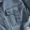 Fashion Denim Korean shirt dress jacket spring summer casual denim bag hip vintage solid color pocket mini with belt 210420