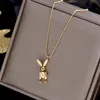 Trendy Mobile Pendant Necklace Yellow Titanium Steel Jewelry Woman Gift Never Fade Hypoallergenic Necklaces7399433