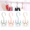 Hängar rack multifunktionella hängare med fyra krokar hushållsorganisatör lagringshållare 15.5x9.5x4cm färgglada kläder scarves verktyg
