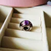 2 Stück Murano-Glasperlen aus 925er-Sterlingsilber, violette Blumen, passend für Pandora-Schmuckarmbänder