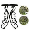 Hight Quality Indoor Balcony Single Wrought Iron Flower Ideas Round Stool Rack For Dropship Planters & Pots261Z