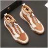 Högkvalitativa män Vulcanize Business Wedding Shoe Luxury Chunky Round Toe Casual Sneakers Klassisk Mode Kvinna Ljus Non-Slip Travel Walking Loafers Y31