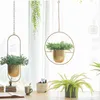 10 typ metall hängande blomma potten nordisk kedja planter korg vas för hem trädgård balkong dekoration 211130